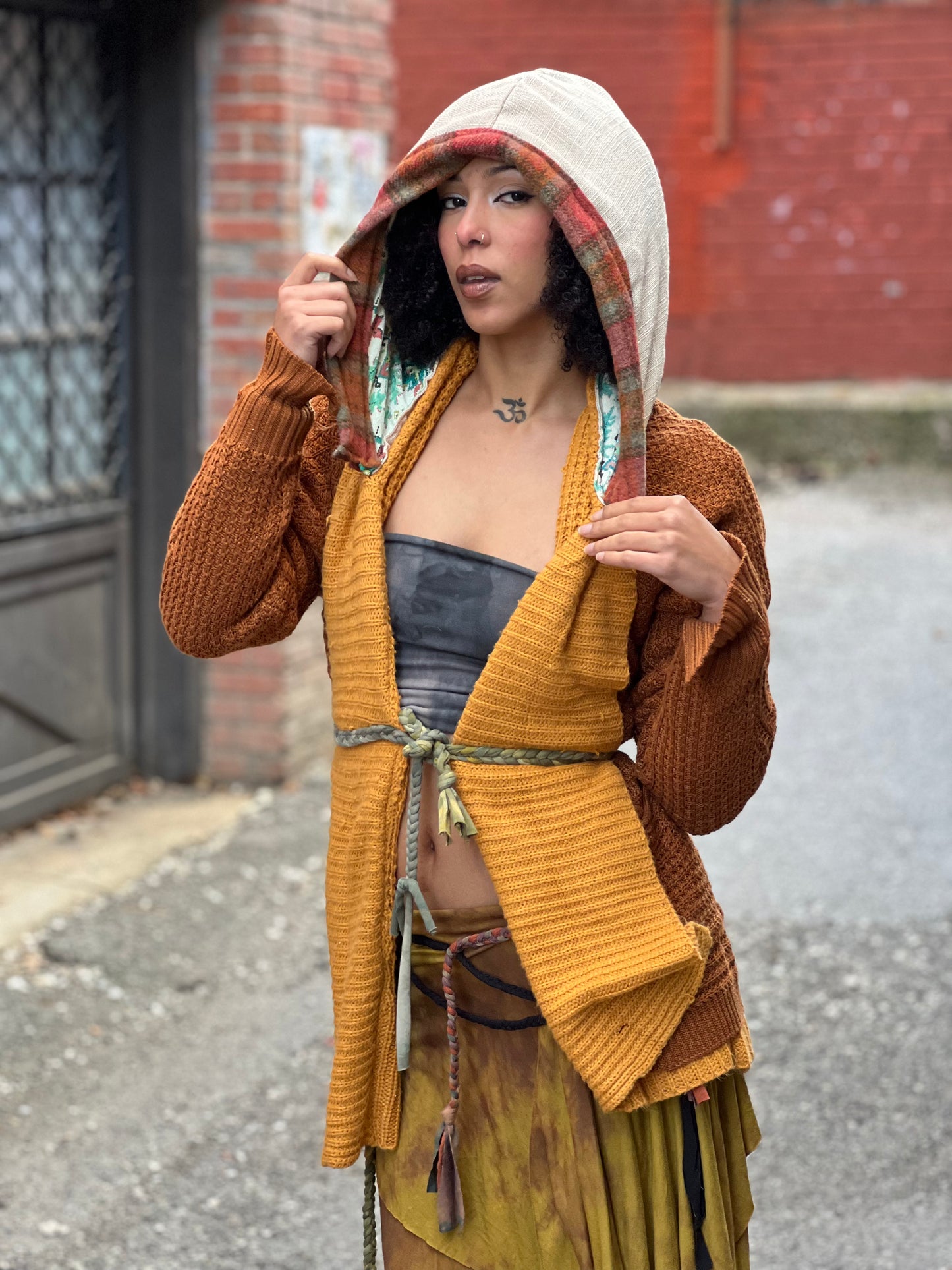 Sienna & Marigold Hooded Reversible Cardigan