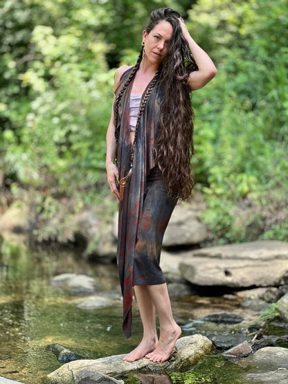 Ocean Rust Dyed Athena Dress (XS-SM)