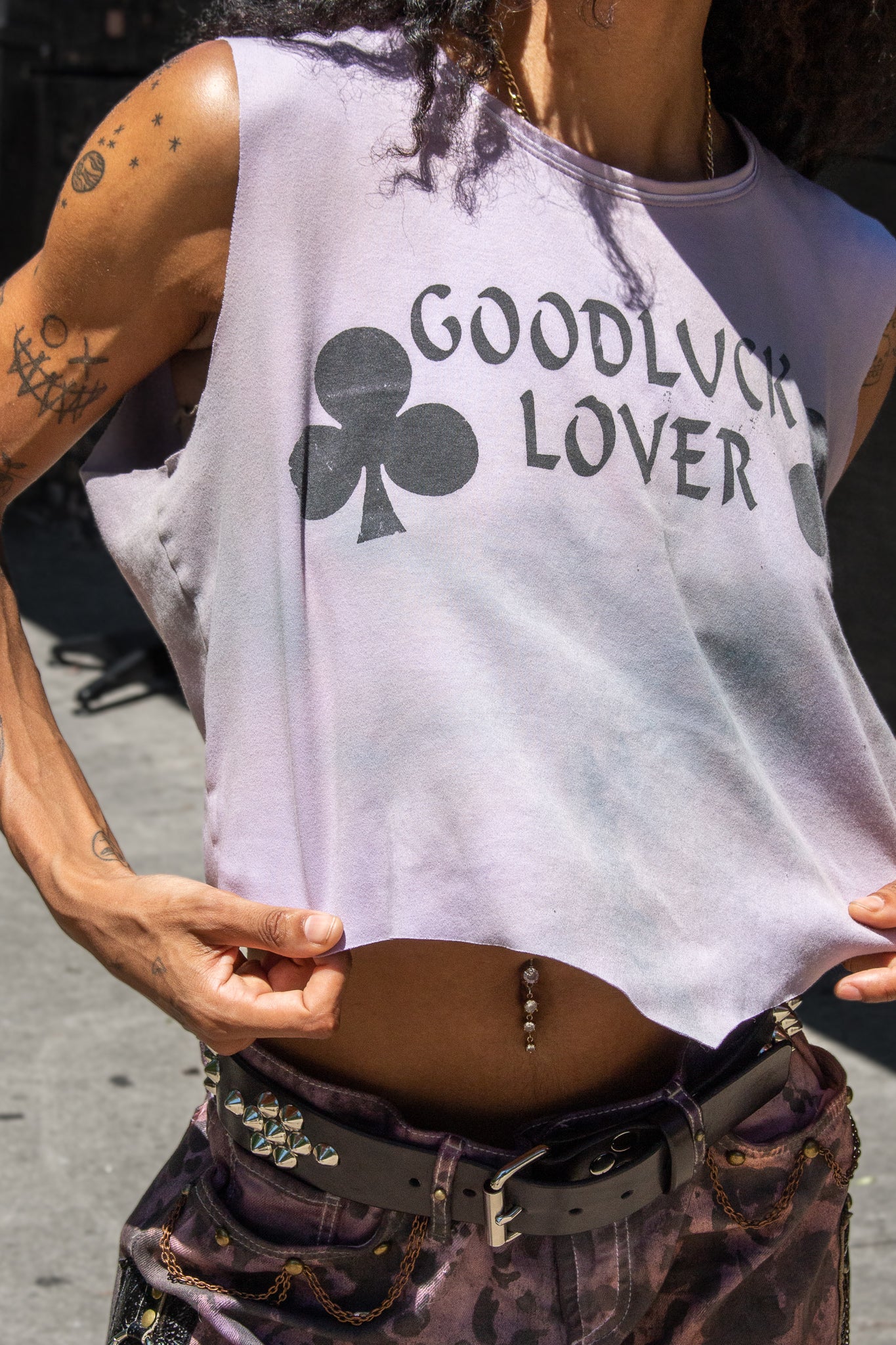 'Goodluck Lover' Woven Top