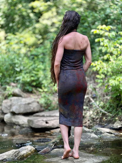 Ocean Rust Dyed Athena Dress (XS-SM)