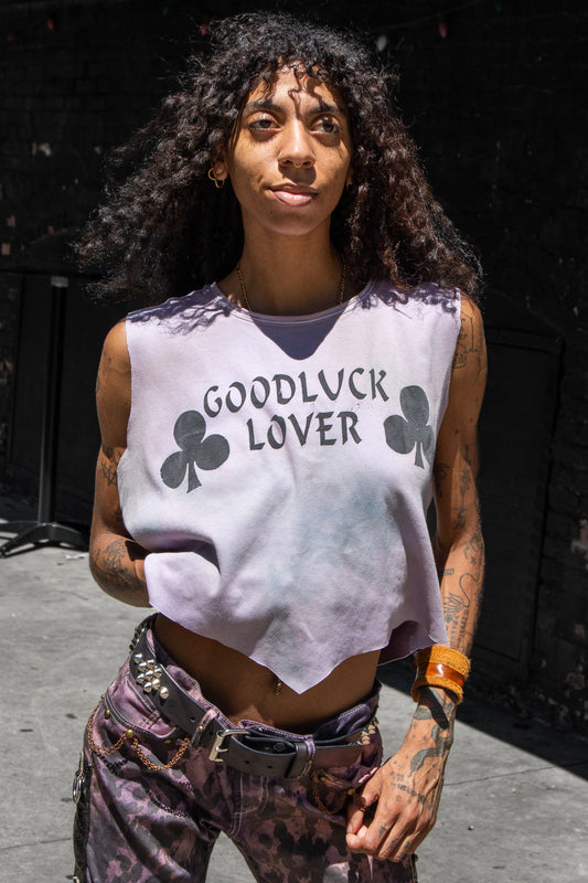 'Goodluck Lover' Woven Top