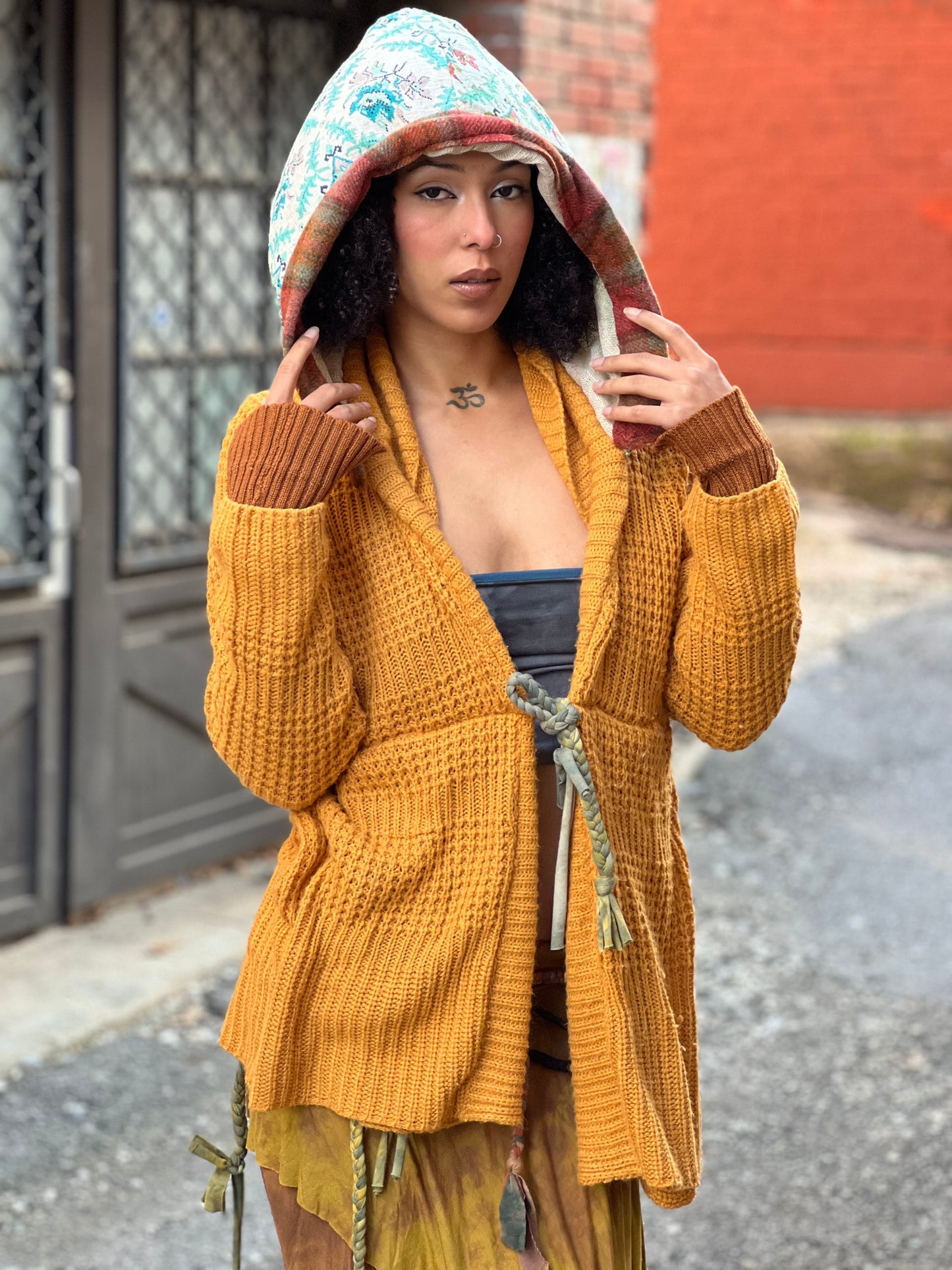 Sienna & Marigold Hooded Reversible Cardigan