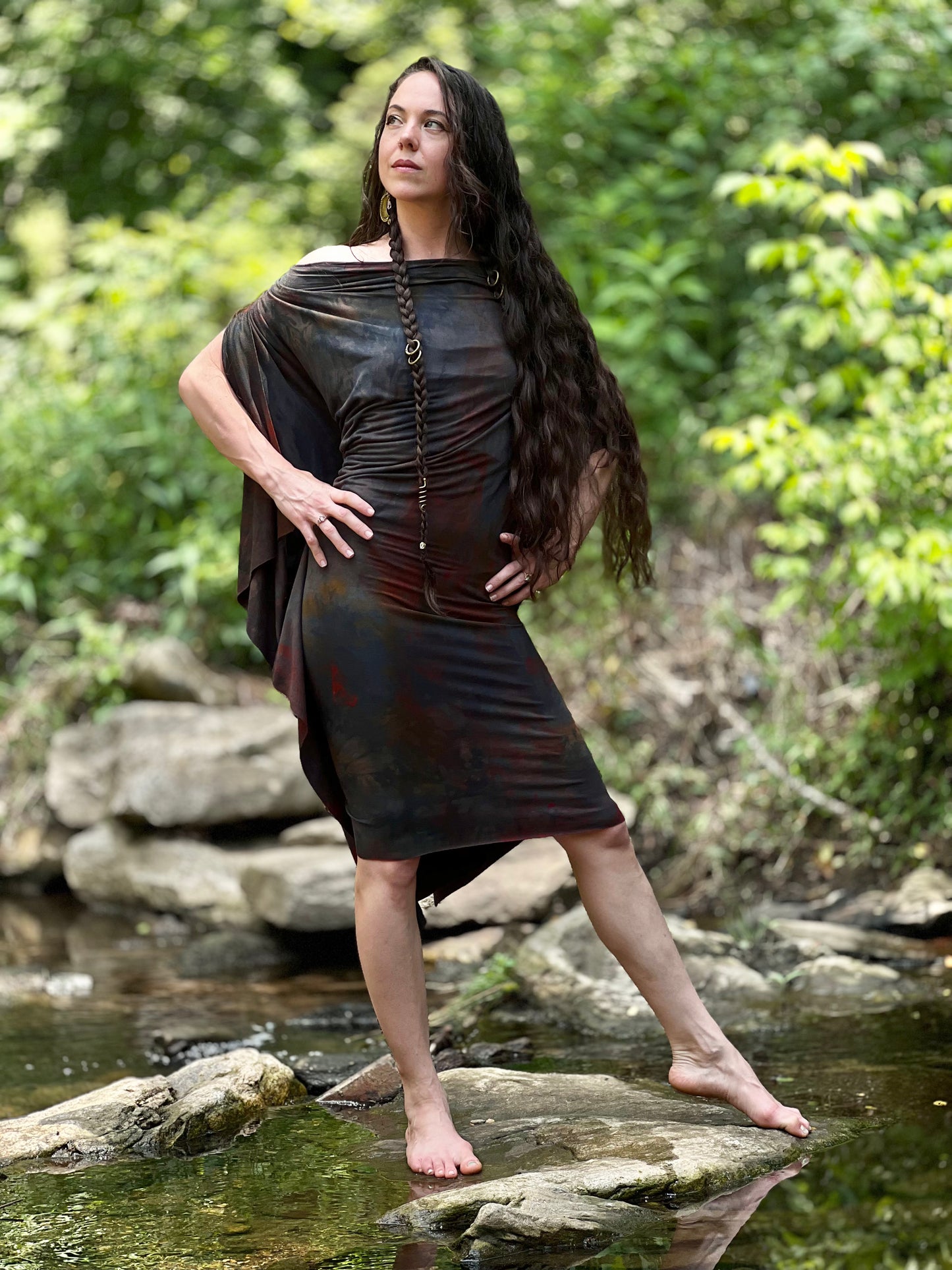 Ocean Rust Dyed Athena Dress (XS-SM)