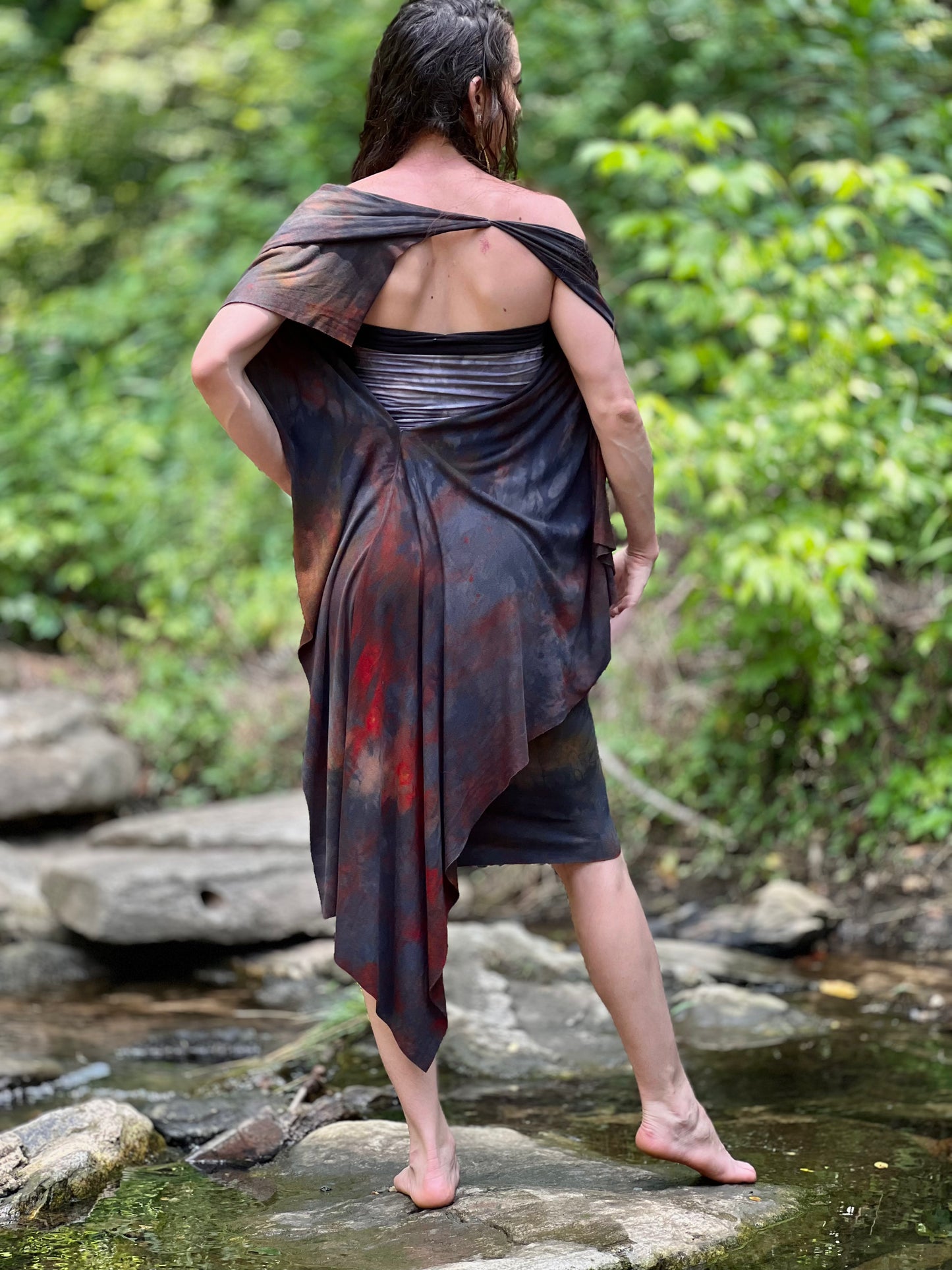 Ocean Rust Dyed Athena Dress (XS-SM)