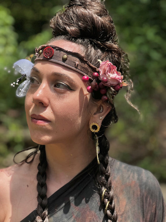 Mossberry Floral Faerie Headband