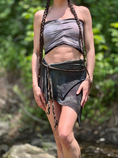 Moss Noir Mini Athena Skirt (SM - MED)