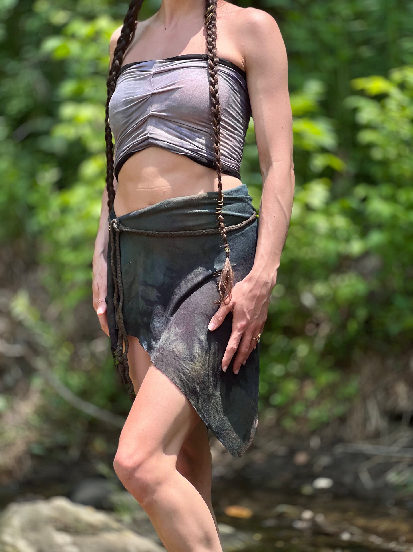 Moss Noir Mini Athena Skirt (SM - MED)