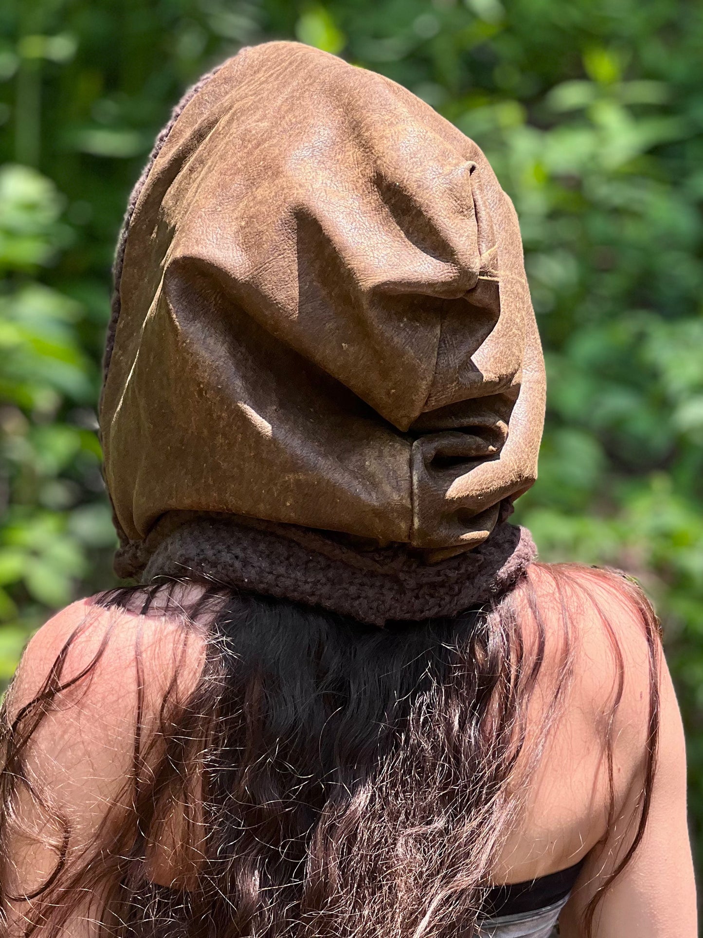 Mushroom Leather Insulated Hood