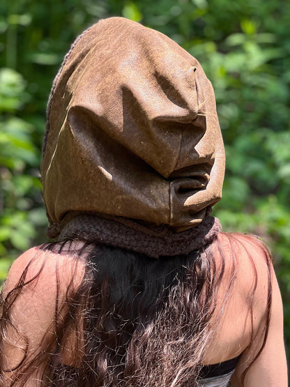 Mushroom Leather Insulated Hood