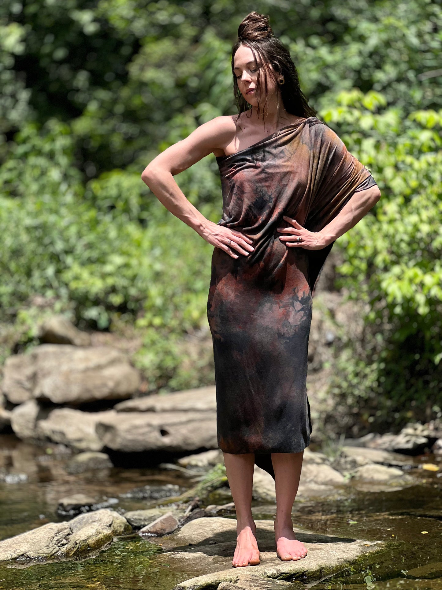 Sunset Opal Dyed Athena Dress (SM - MED)