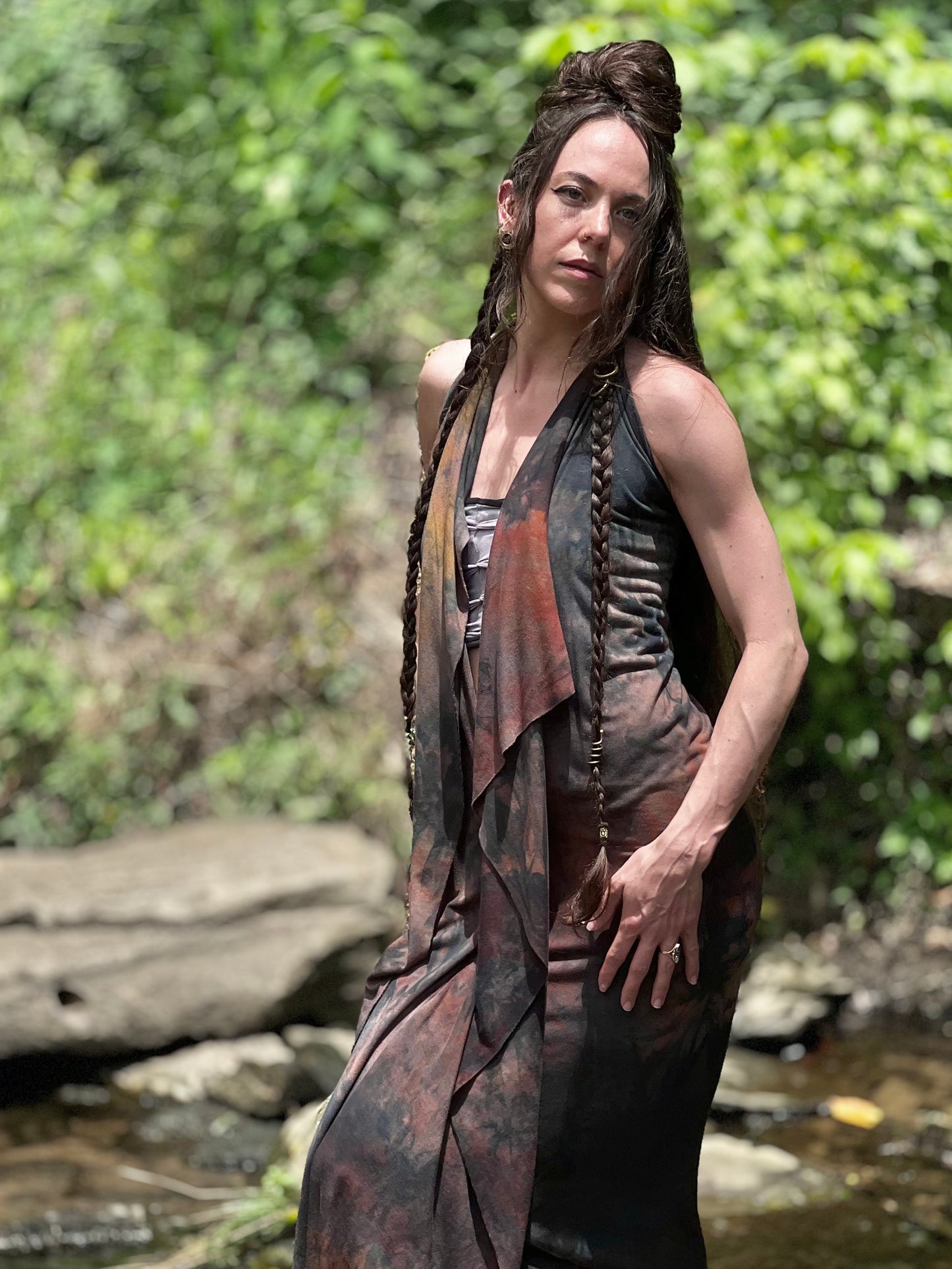 Sunset Opal Dyed Athena Dress (SM - MED)