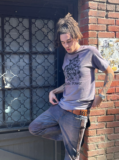 LO - Lavender Dyed Gentle Power 100% Cotton T Shirt
