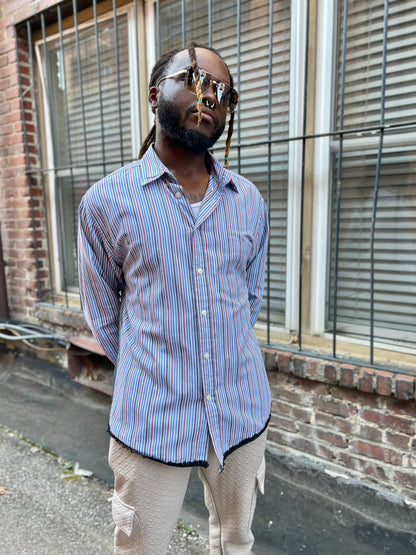 Sienna & Blue Button Down Serged Dress Shirt
