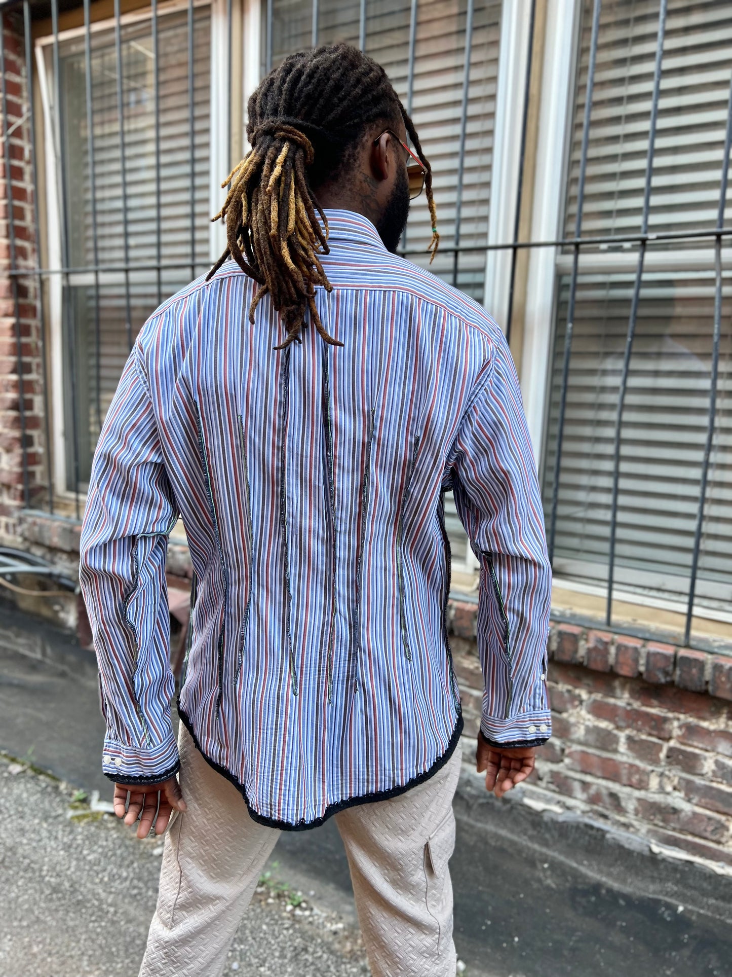 Sienna & Blue Button Down Serged Dress Shirt