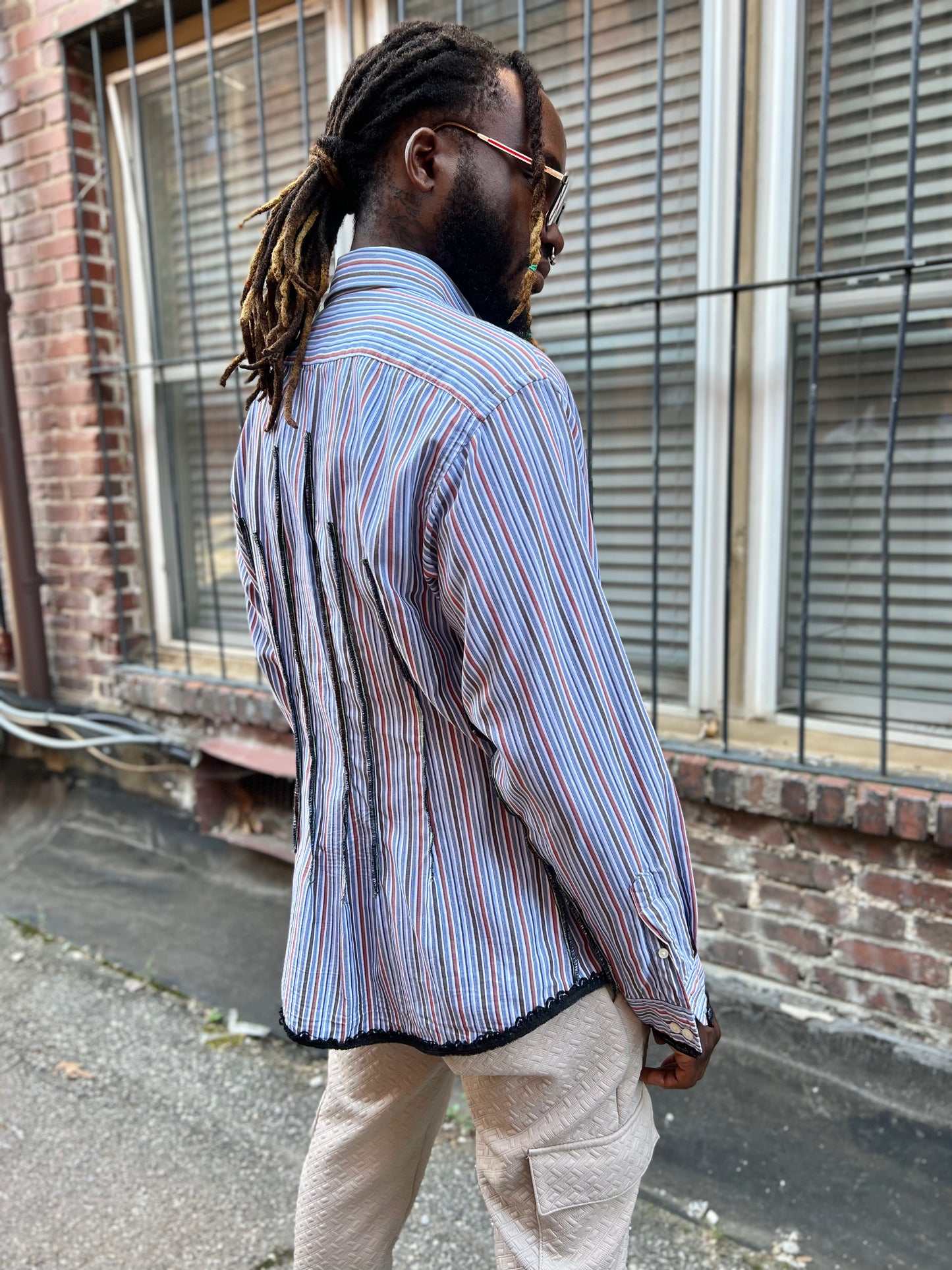 Sienna & Blue Button Down Serged Dress Shirt