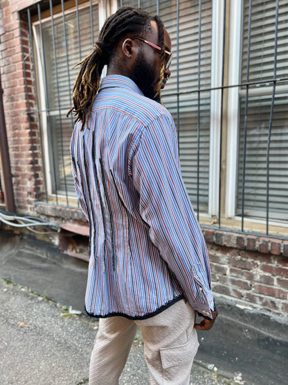 Sienna & Blue Button Down Serged Dress Shirt