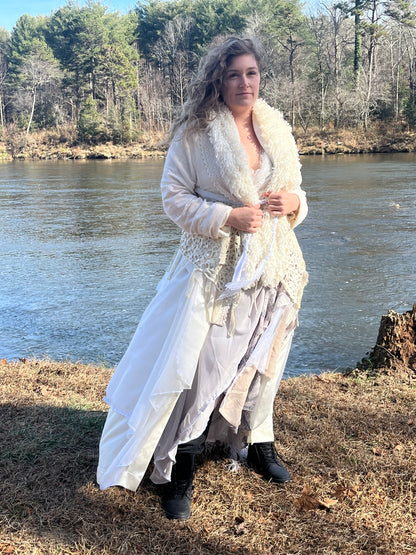 She Wolf Faux Fur Fantasy Duster Coat