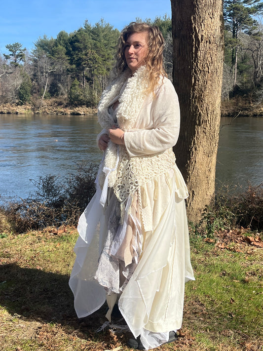 She Wolf Faux Fur Fantasy Duster Coat