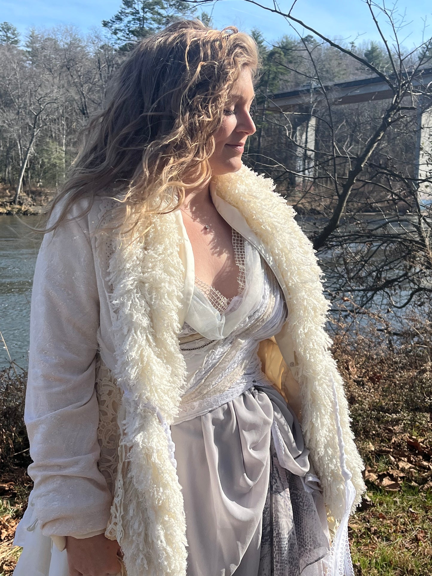 She Wolf Faux Fur Fantasy Duster Coat