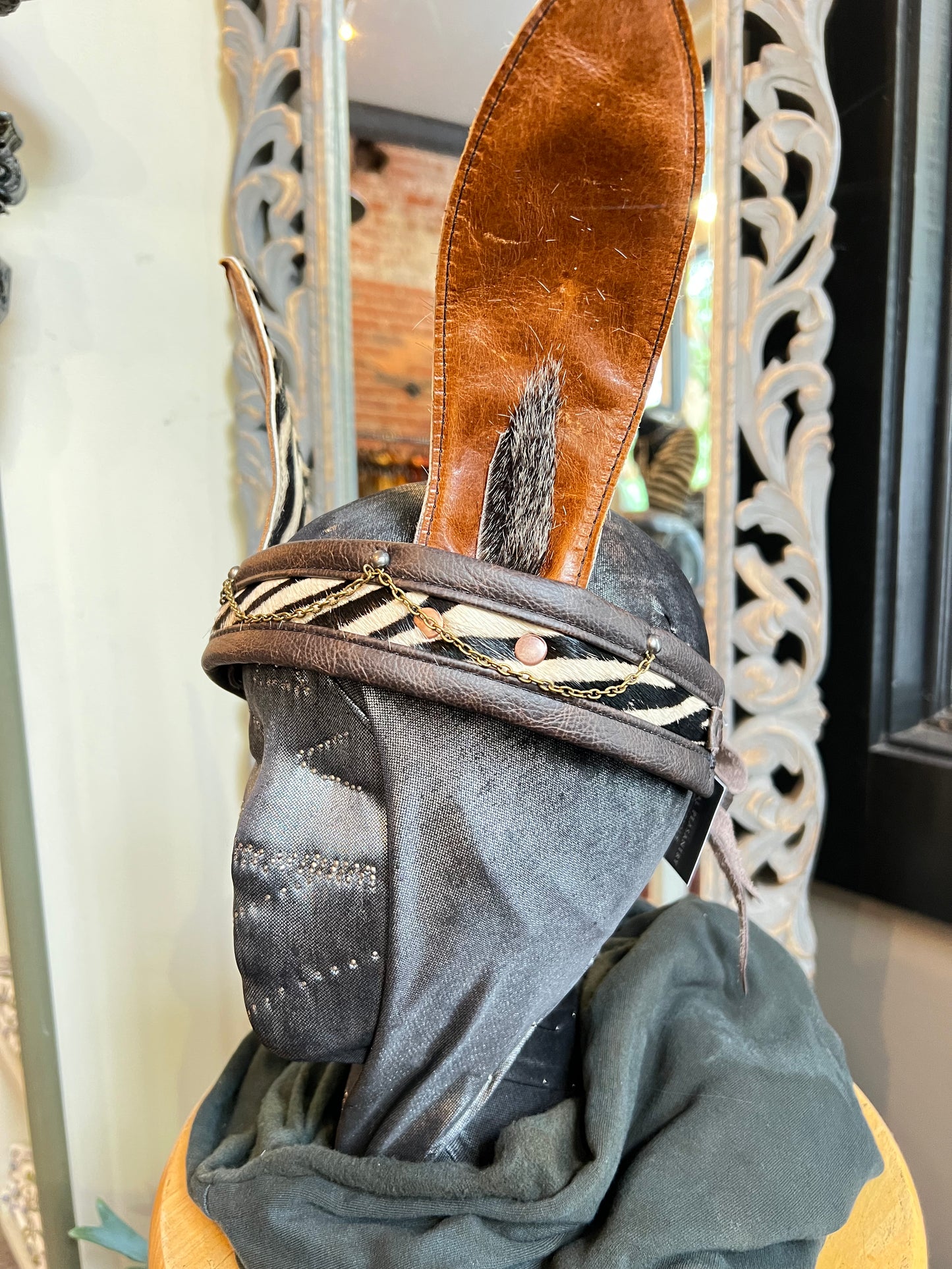 Brown Zebra Headband