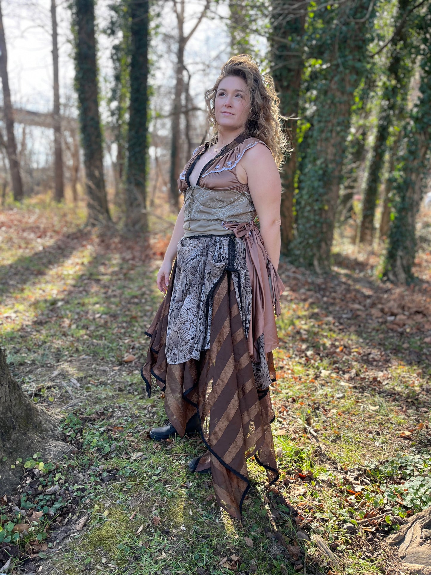 Copper Python Layered Faerie Dress