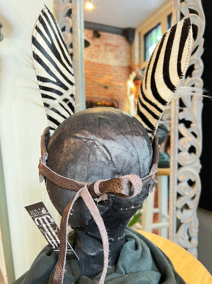 Brown Fluffy Zebra Headband