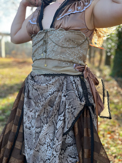 Copper Python Layered Faerie Dress