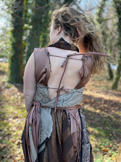 Copper Python Layered Faerie Dress