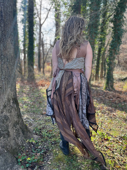 Copper Python Layered Faerie Dress