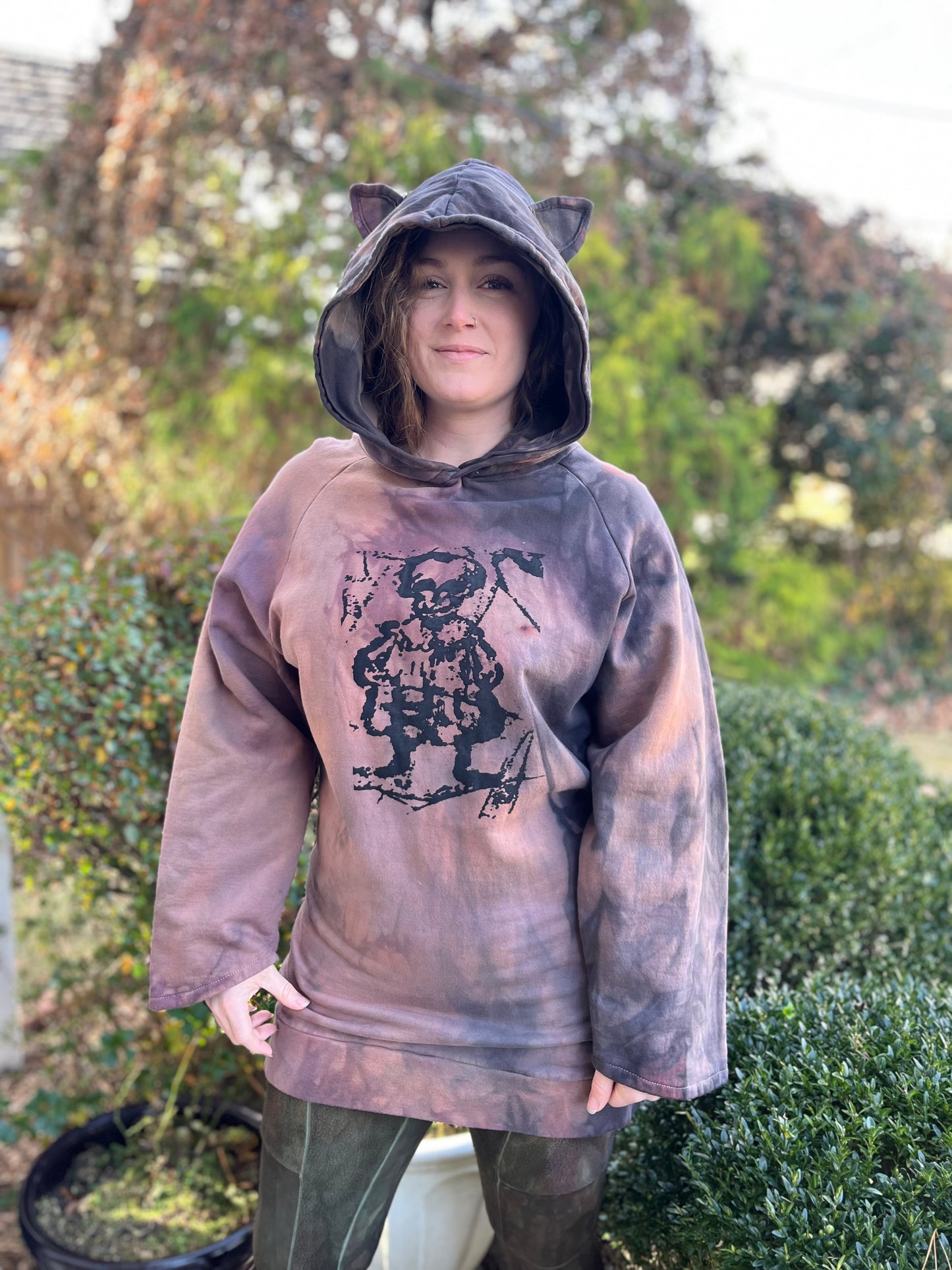 'Skull Baby' 100% Cotton Hoodie w/ Cat Ears