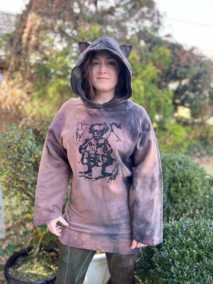 'Skull Baby' 100% Cotton Hoodie w/ Cat Ears