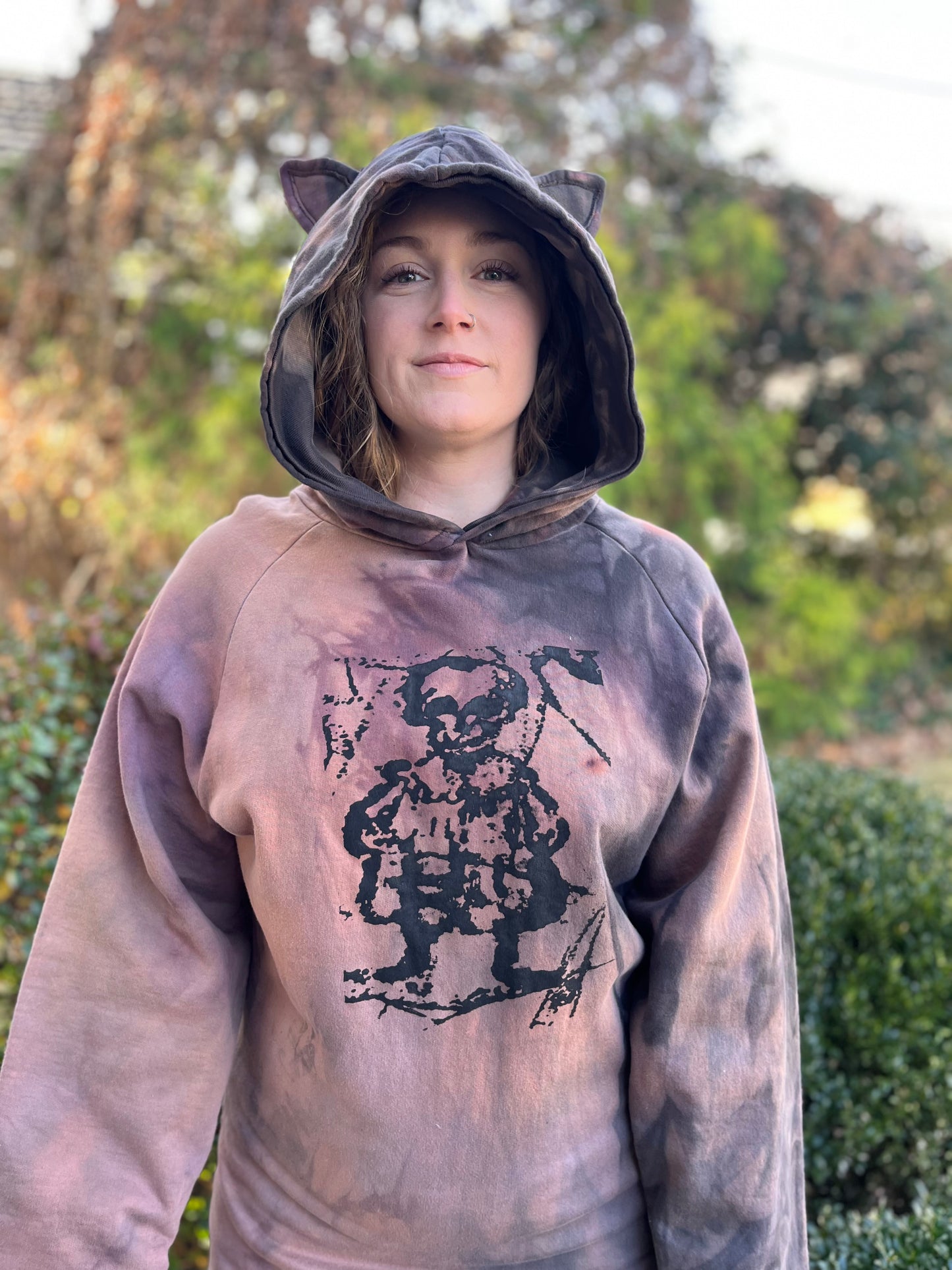 'Skull Baby' 100% Cotton Hoodie w/ Cat Ears