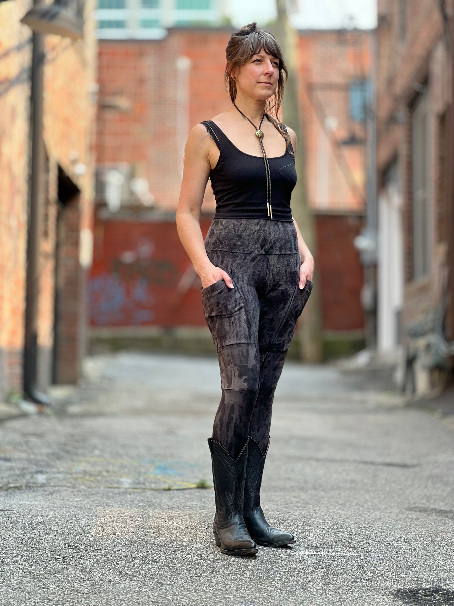Stone and Ash Crossfox Leggings (Bamboo Fleece)