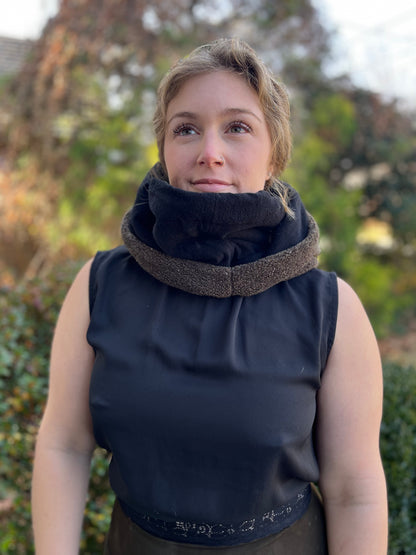 Slate & Black Gerber Wool Hood