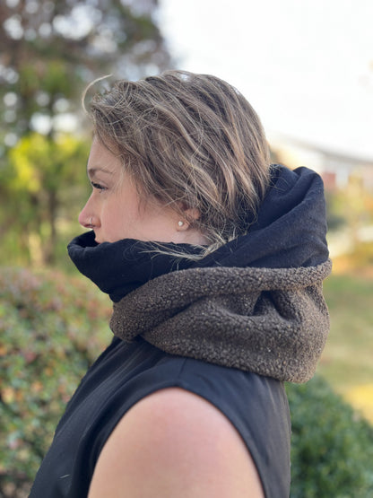 Slate & Black Gerber Wool Hood