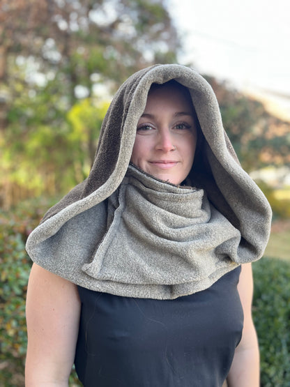 Slate & Beige Oversized Hood