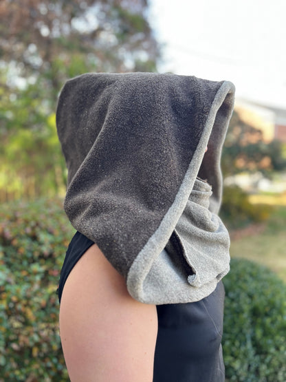 Slate & Beige Oversized Hood