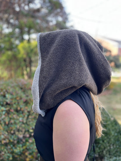 Slate & Beige Oversized Hood