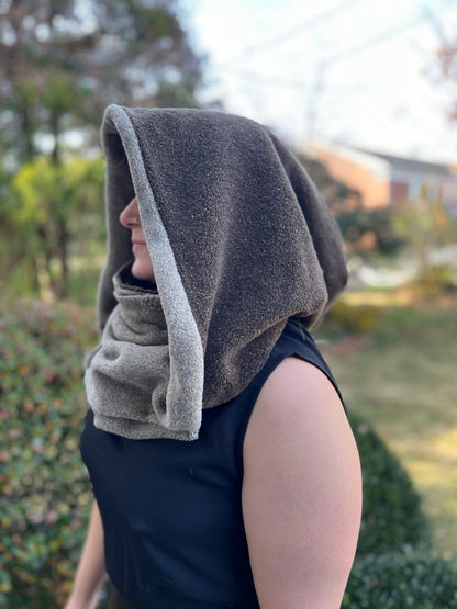 Slate & Beige Oversized Hood