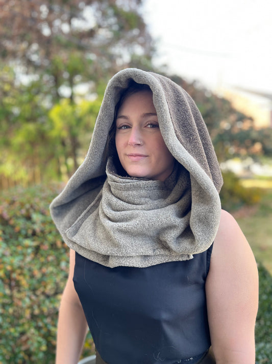 Slate & Beige Oversized Hood