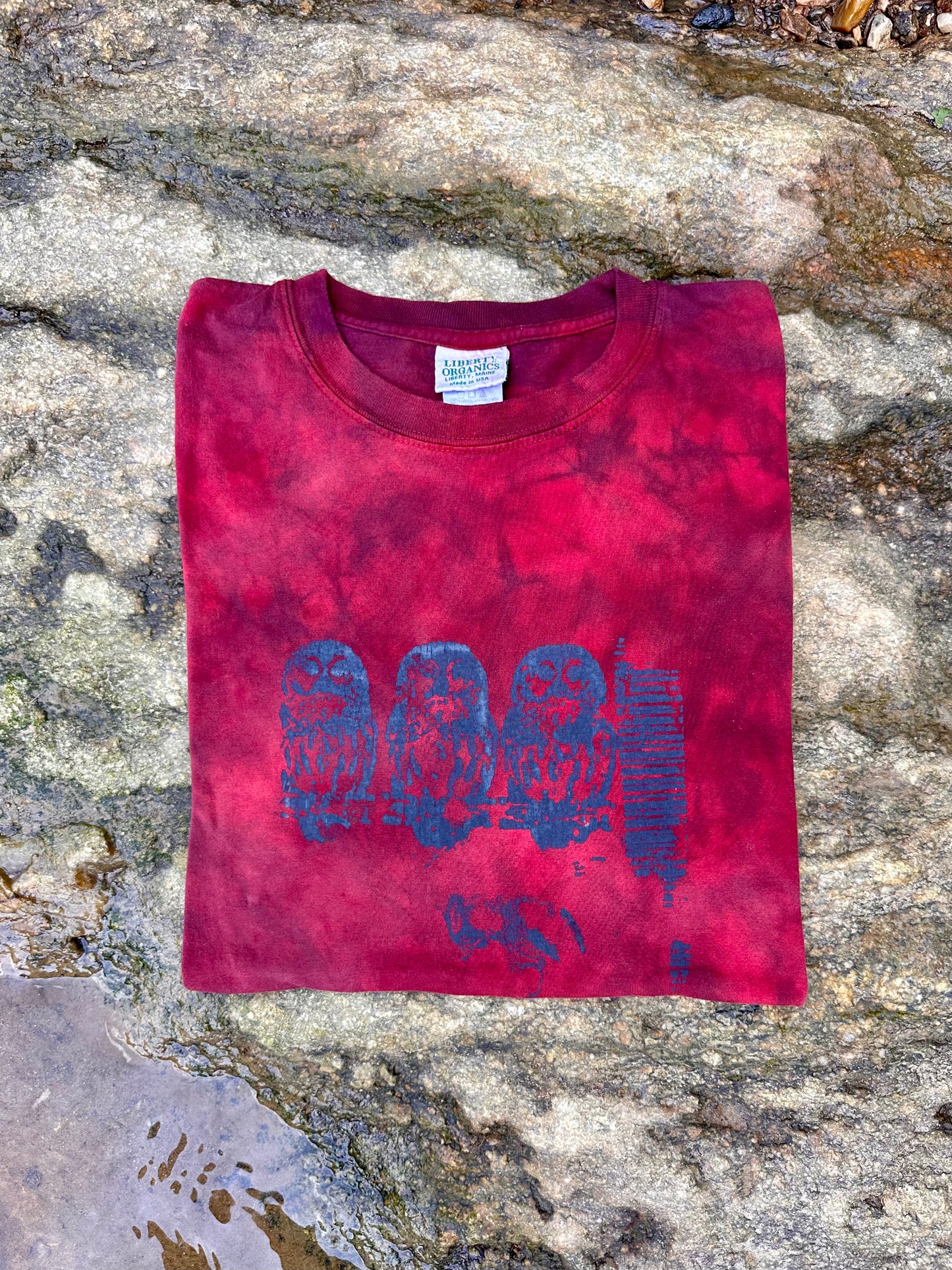 LO - XL - Dyed Crimson Owl 100% Cotton Shirt