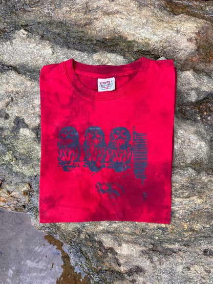 LO - XL - Dyed Cherry Red Owl 100% Cotton Shirt