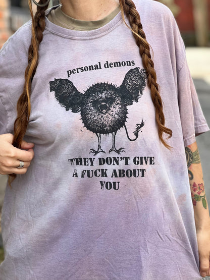Dyed Lavender 'Personal Demons' T-Shirt