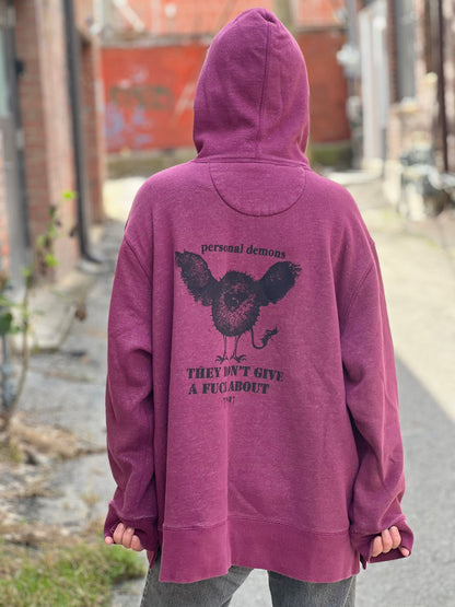 Burgundy 'Personal Demons' Hoodie