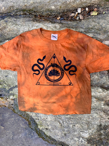 LO - Medium - Dyed Cider 'Sigil' 100% Cotton Crop Shirt