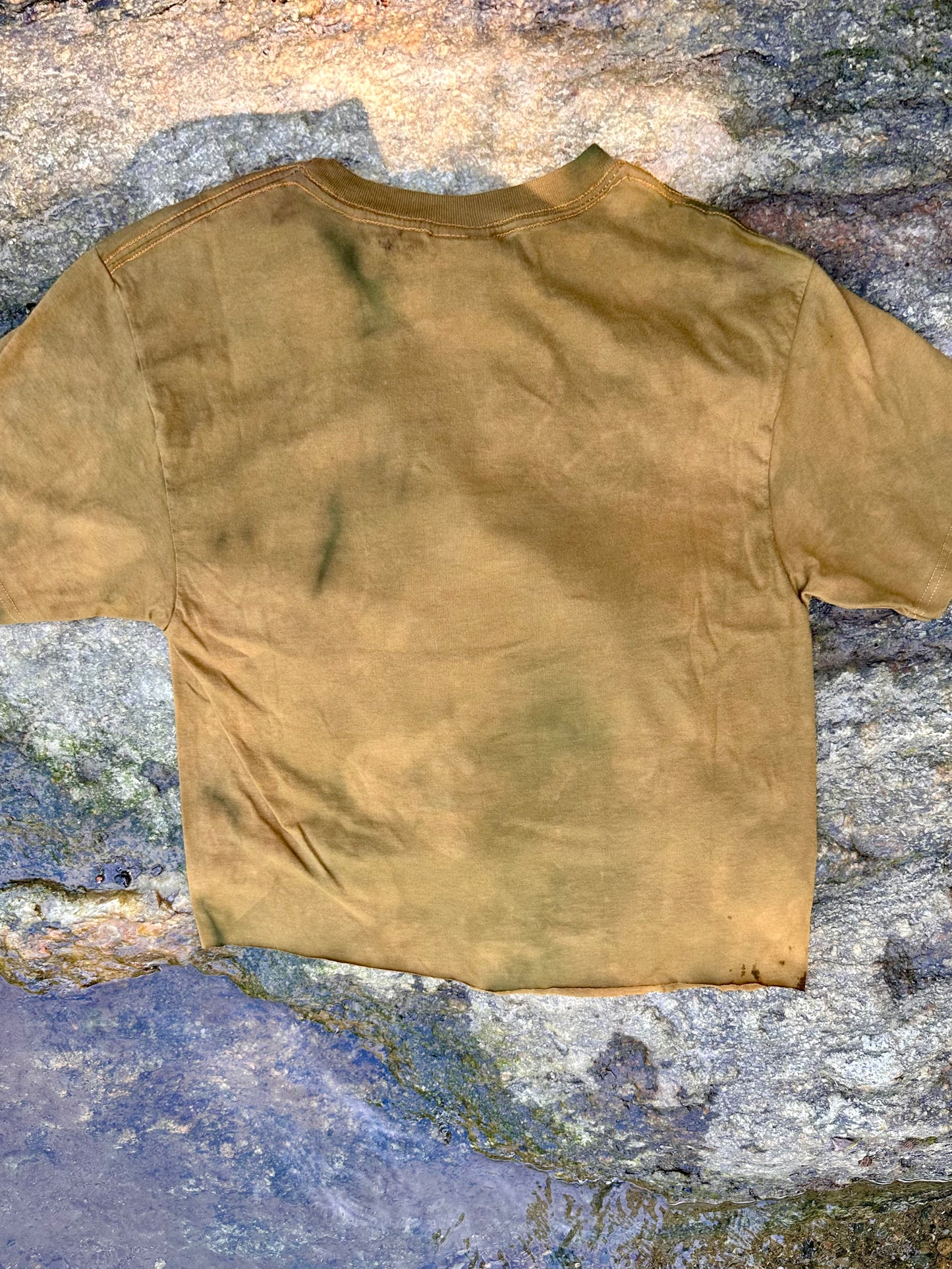 LO - Medium - Dried Moss 'Sigil' 100% Cotton Crop Shirt
