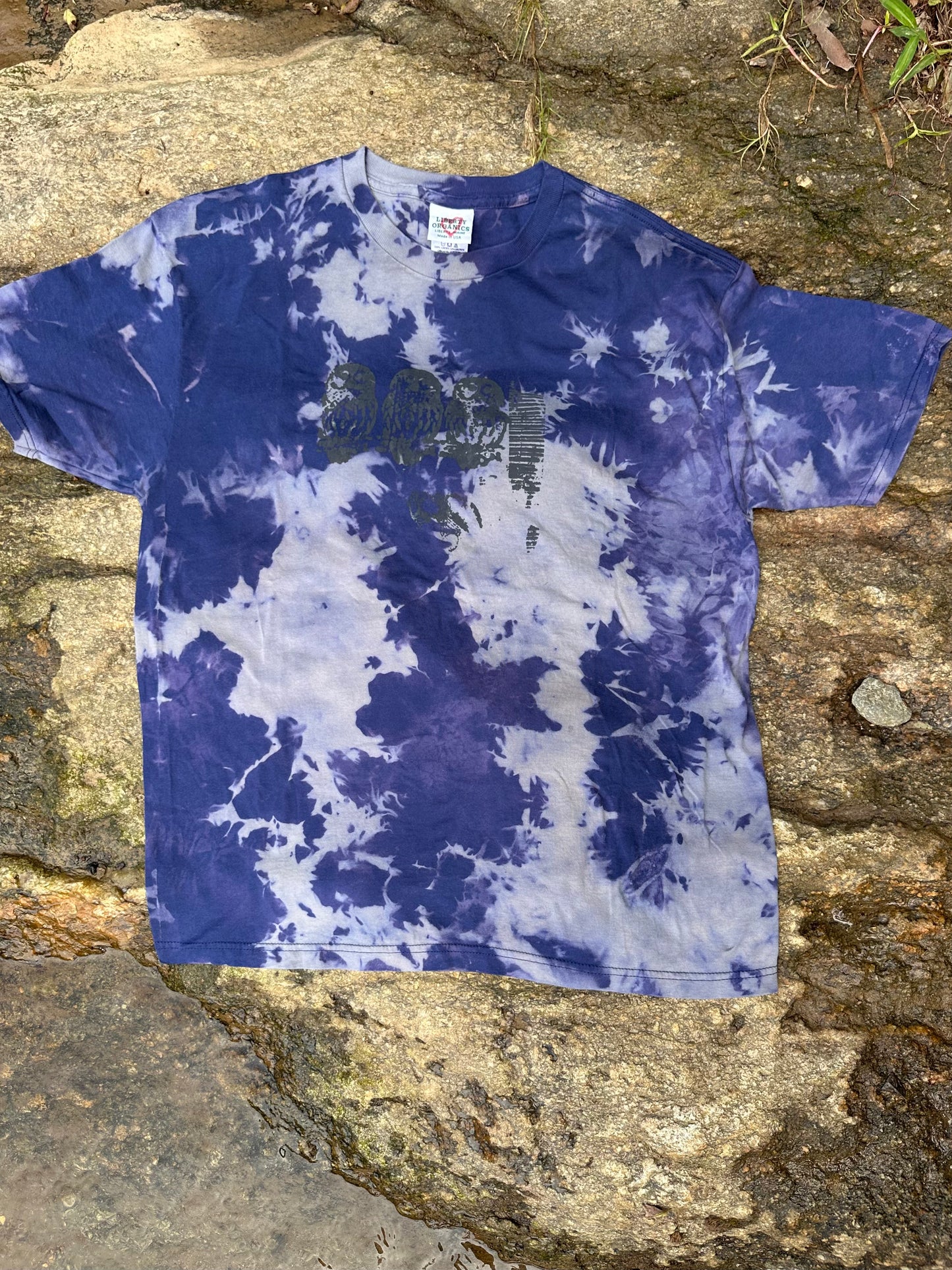 LO - XL - Dyed Ocean 'Owl' 100% Cotton Top
