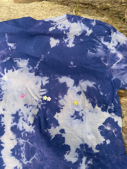 LO - XL - Dyed Ocean 'Owl' 100% Cotton Top