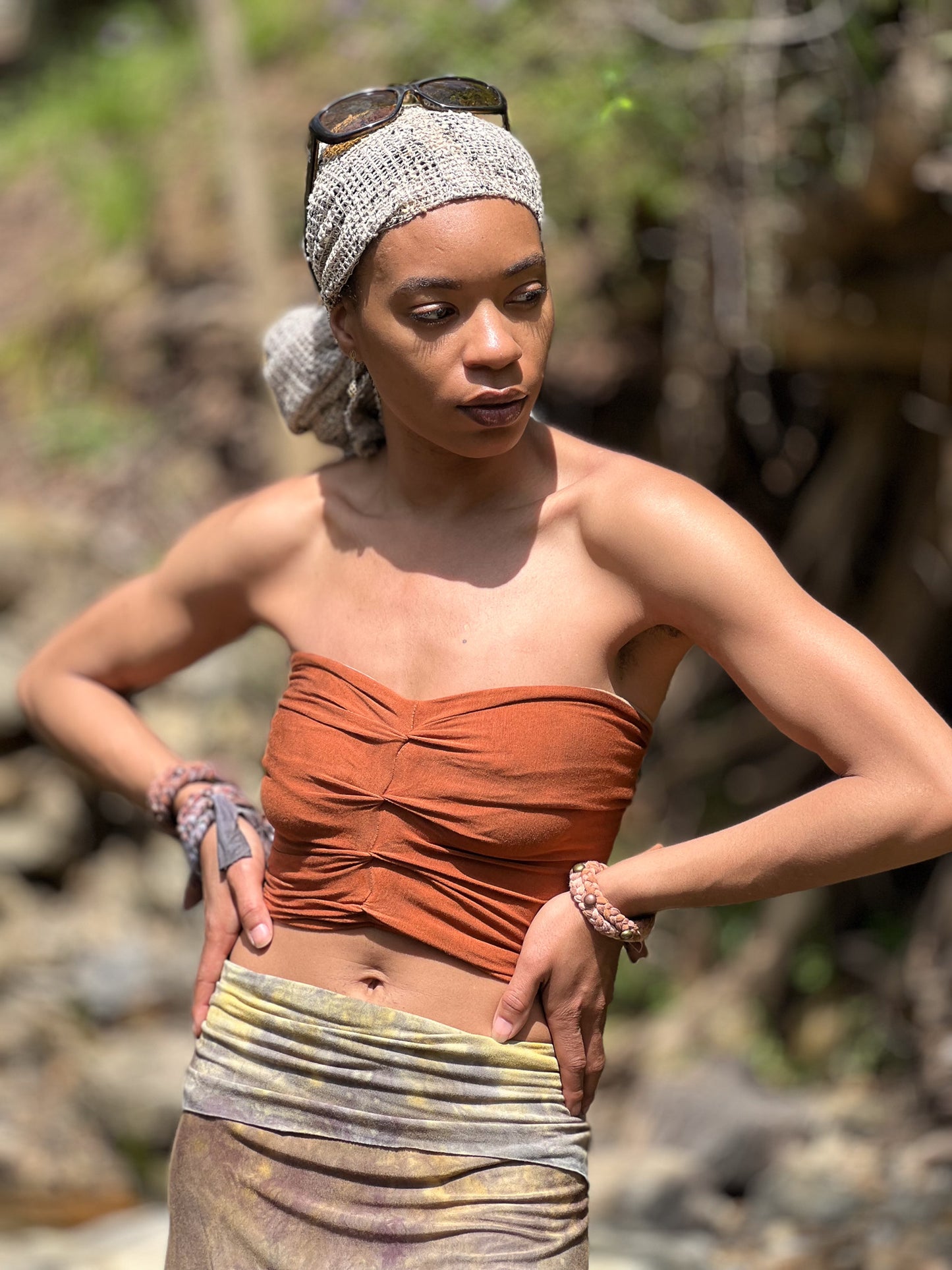 Cloudy Storm Dyed Reversible Bandeau