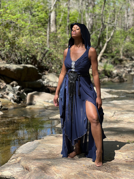 Indigo Midnight Goddess Dress